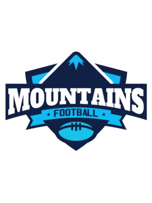 Mountains Football logo template