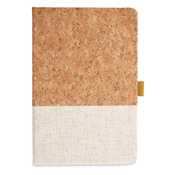 Cork And Heathered Fabric Hardcover Journal 5.5" X 8.25"